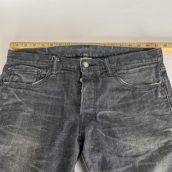 Fabric Brand & Co Jeans Mens 33 Japanese Selvedge Jeans Slim Fit Button Fly - Picture 15 of 16